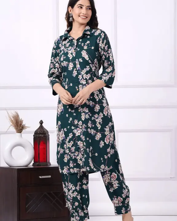 Rayon kurti pent uploaded by Yhatharth collection on 7/2/2023