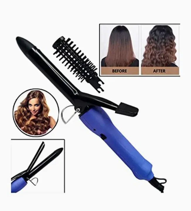  Professional Electric Hair Curler Black Blue in color For Women (Same as Image) uploaded by Heer Beauty Store  on 7/2/2023