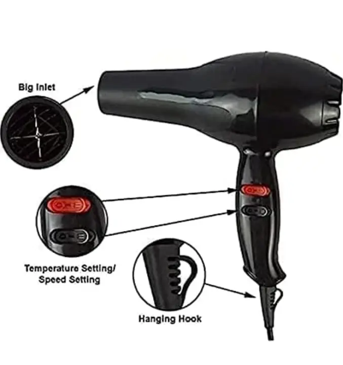 Nova NV-6130 1800w Professional Hair Dryer for Men and Women | Lightweight Design Perfect | 2 Speed  uploaded by Heer Beauty Store  on 7/2/2023