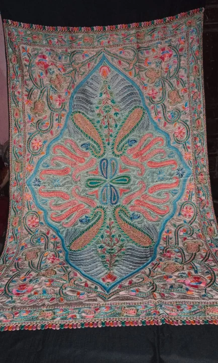 Factory Store Images of Pure wool kalamkari print and Ari Embroide shawls
