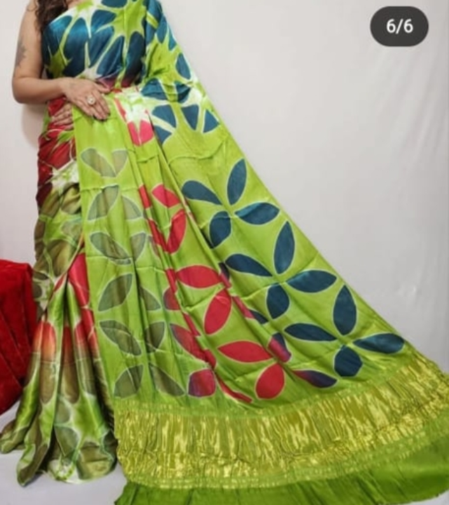 Modal silk clamp drying saree  uploaded by business on 7/2/2023