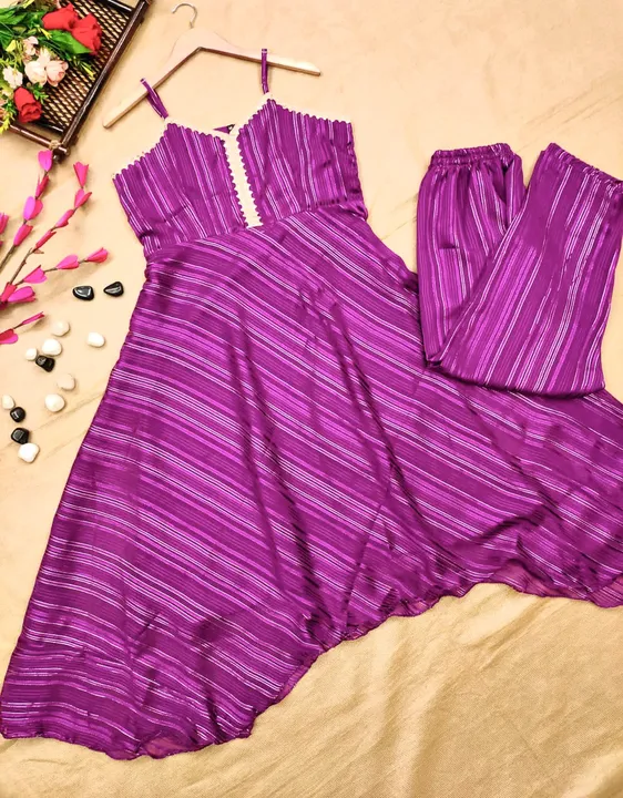 Introducing our Purple Lurex Kurta Set uploaded by Villa outfit on 7/2/2023