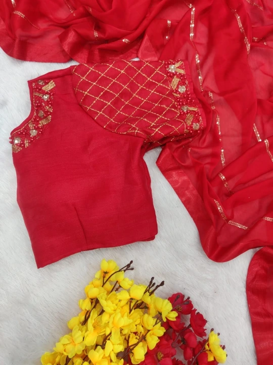 Women Rangoli Silk Mono Silk Sequence Embroidery & Moti Work uploaded by Rizza Enterprise on 7/2/2023