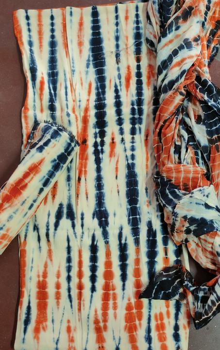 Sibori Tye dye suits material  uploaded by business on 7/2/2023