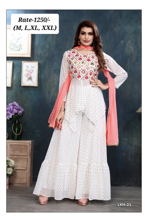 Exclusive Multi embroidery Palazzo set uploaded by Vihu fashion on 7/2/2023