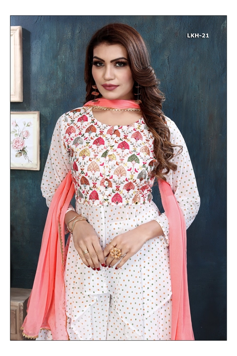 Exclusive Multi embroidery Palazzo set uploaded by Vihu fashion on 7/2/2023