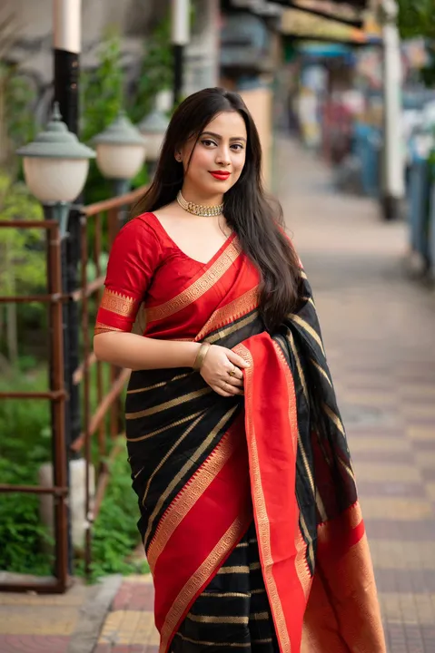 Soft silk woven saree uploaded by SHANTI CREATION on 7/2/2023