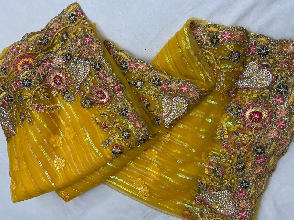 Butter scotch saree uploaded by SAURYA LIFE STYLE on 7/2/2023