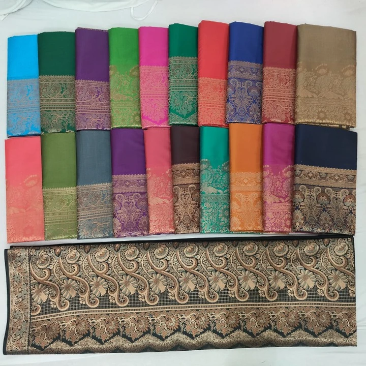 Jeckard double warp sarees uploaded by business on 7/2/2023