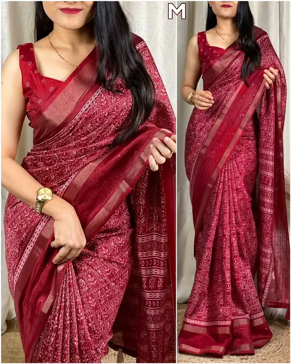 Soft cotton saree  uploaded by SAURYA LIFE STYLE on 7/2/2023
