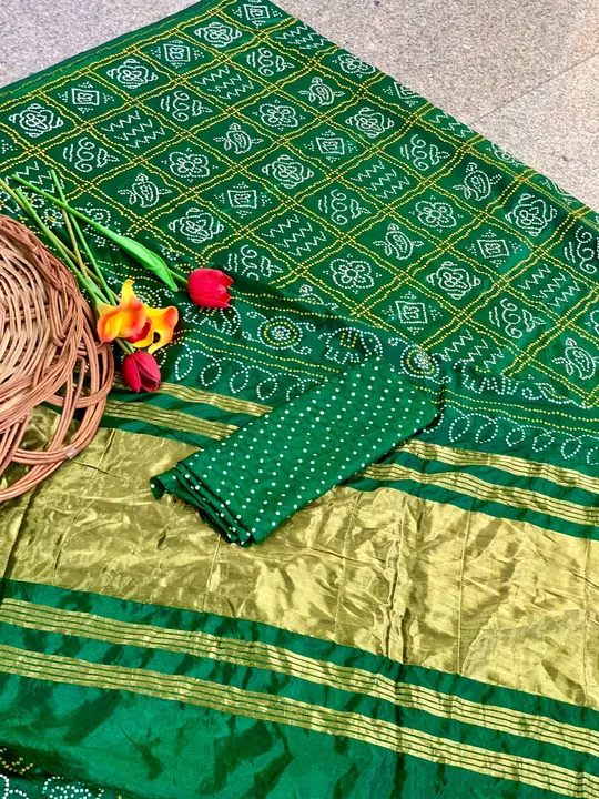 Bandhani silk sarees  uploaded by Maa Arbuda saree on 7/2/2023