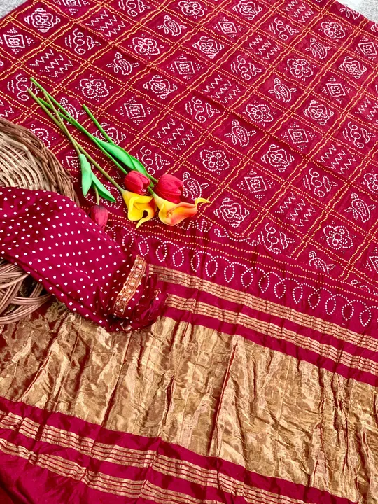 Bandhani silk sarees  uploaded by Maa Arbuda saree on 7/2/2023