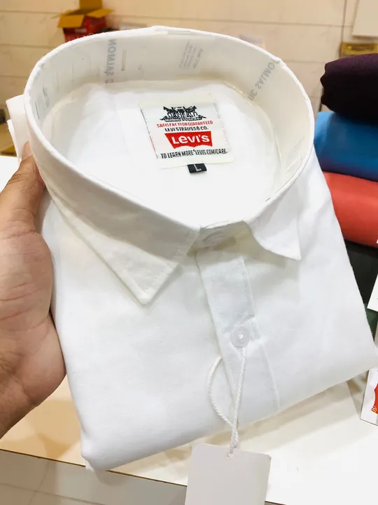 Levi's plain shirt premium cotton  uploaded by Panther garments - manufacturing  on 7/2/2023