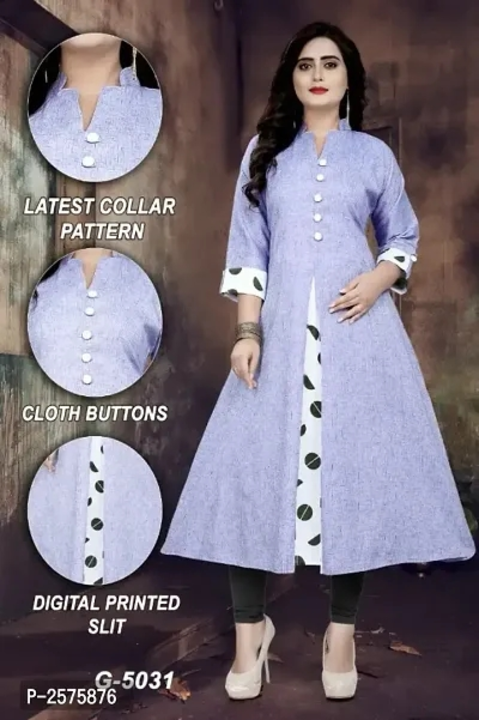 Slit Cotton Solid Designer Kurtis uploaded by wholsale market on 7/2/2023