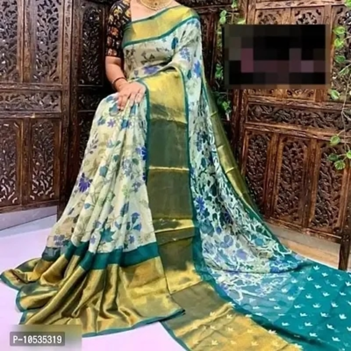 
Chiffon Printed Zari Border Sarees with Blouse piece uploaded by wholsale market on 7/2/2023