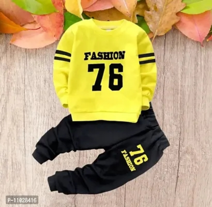 Boys Trendy Full Sleeves T-shirt and Pant Sets uploaded by wholsale market on 7/2/2023