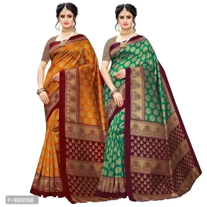 Printed Art Silk Multicoloured Saree With Blouse Piece For Women- Pack Of 2
 uploaded by Prince Tiwari on 7/2/2023