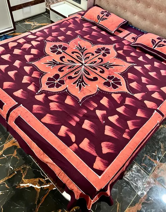 Hand Kalamkari Double Bedsheets 2 Pillow Covers  uploaded by Star Batik Print on 7/2/2023