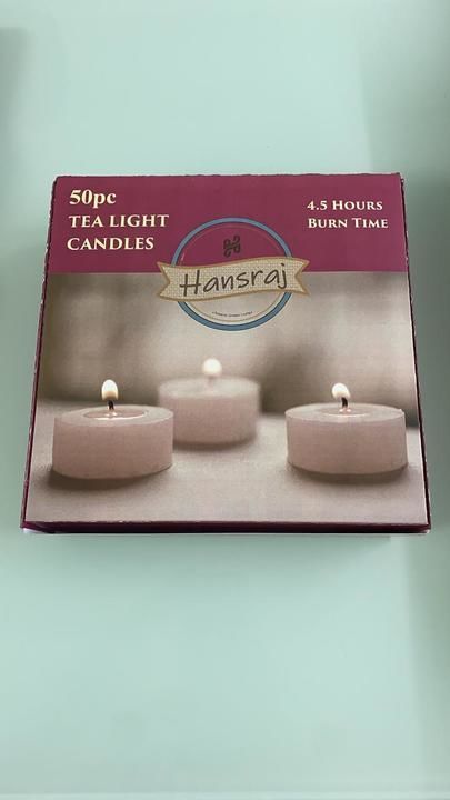 Hansraj tealight candles set of 50 | unscented  uploaded by business on 3/15/2021