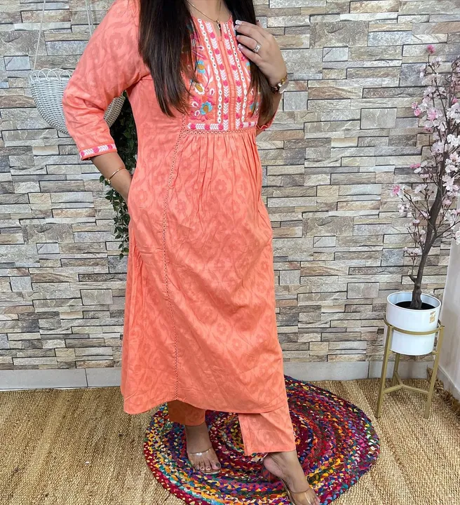 Kurti with pant  uploaded by Srishty creation  on 7/3/2023