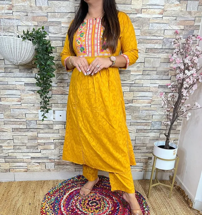Kurti with pant  uploaded by business on 7/3/2023