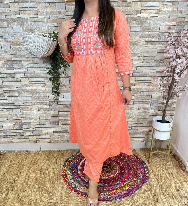 Kurti with pant  uploaded by Srishty creation  on 7/3/2023