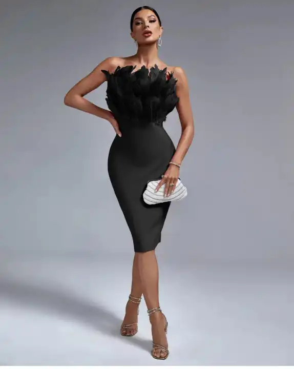 Feather dress uploaded by The Style Club on 7/3/2023