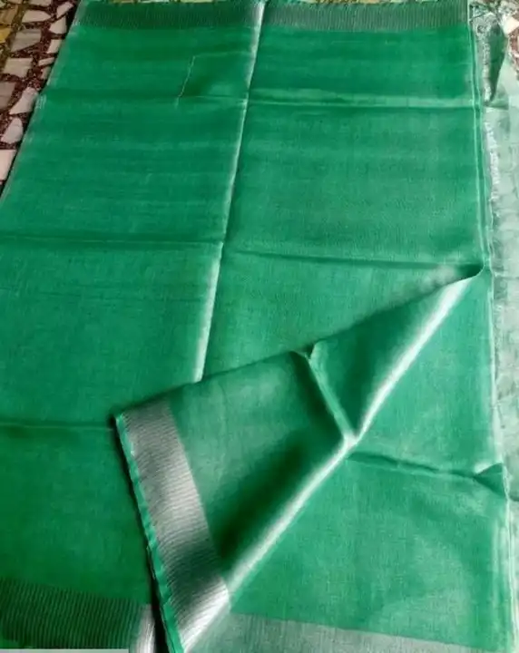 Tissui linen saree  uploaded by Linen Saree Hub on 7/3/2023