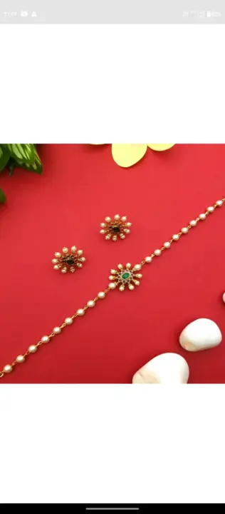Brass Beads Necklace set  uploaded by business on 7/3/2023
