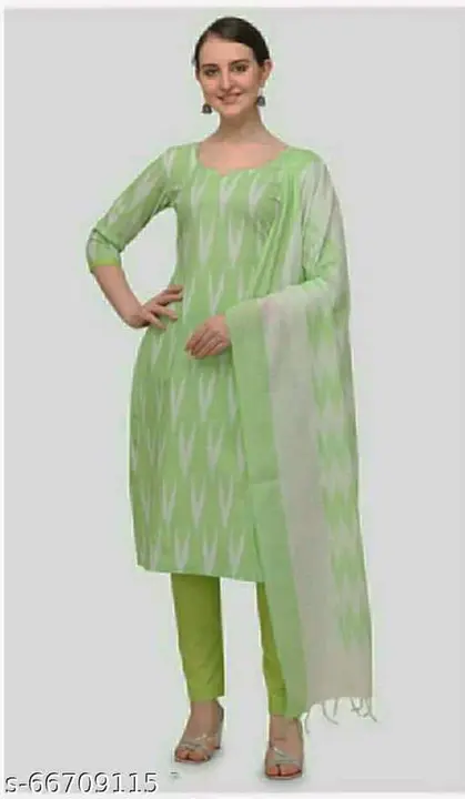 Ikket fabric kurti suit  uploaded by Linen Saree Hub on 7/3/2023