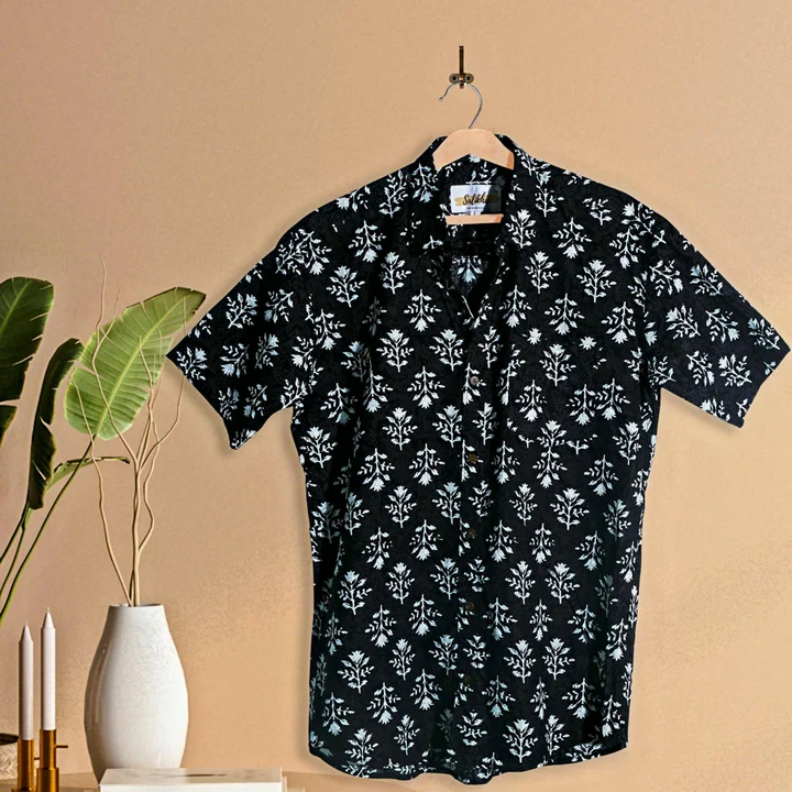 Men's black cotton printed shirts  uploaded by VIJAY CREATION on 7/3/2023