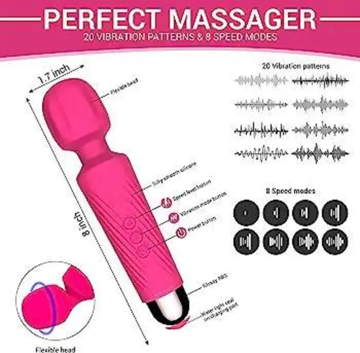 Personal Body Massager with 20+ Vibration Modes and Rechargeable, Handheld,Cordless | Waterproof   uploaded by PRUTHVI ENTERPRISES on 7/3/2023