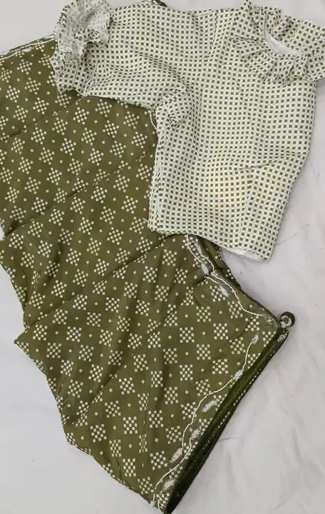 Fab-Soft Cotton fab
Thread work border with unstich blouse 0.8m
 uploaded by BOKADIYA TEXOFIN on 7/3/2023