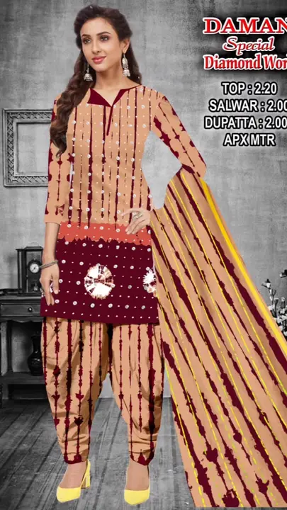 Bandhej Bandhani riyon suit  uploaded by Textile on 7/3/2023