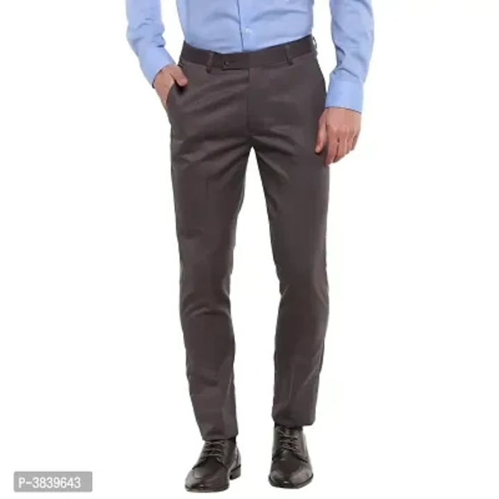 Men's Solid Slim Fit Formal Trousers uploaded by wholsale market on 7/3/2023
