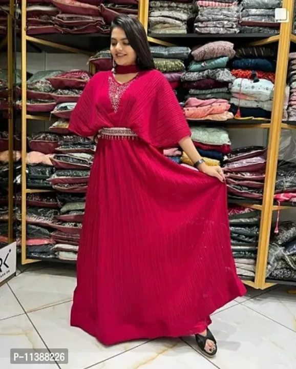 Fancy Georgette Ethnic Gowns uploaded by wholsale market on 7/3/2023