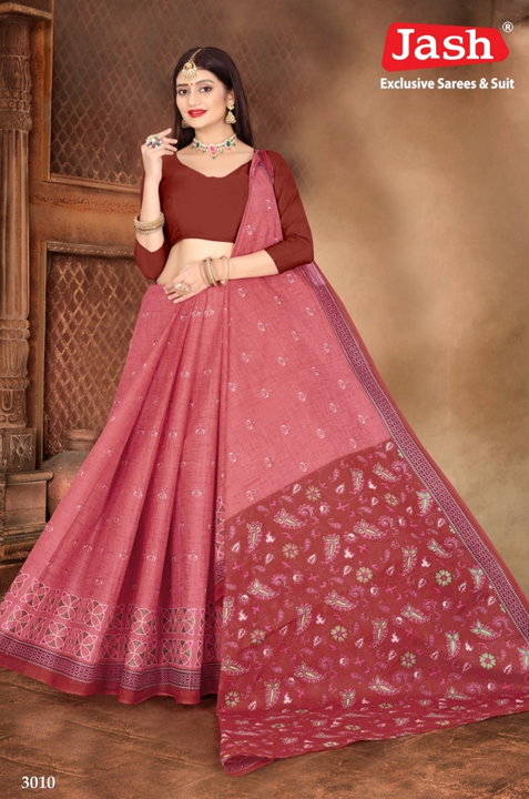 Jash cotton saree uploaded by Jash textile on 7/3/2023