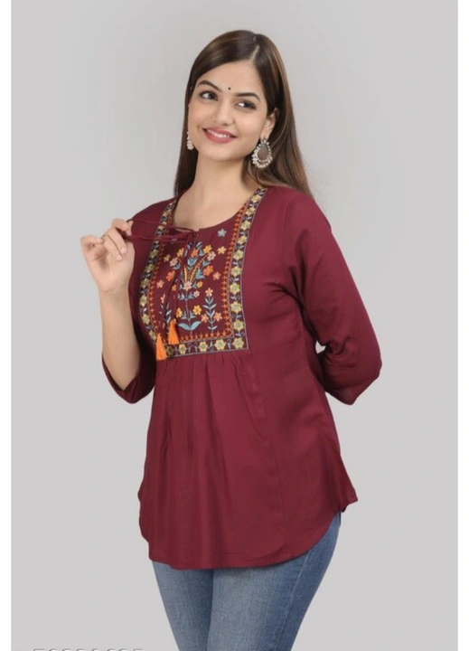 Women's embroidery work top uploaded by NagraFashion on 7/3/2023