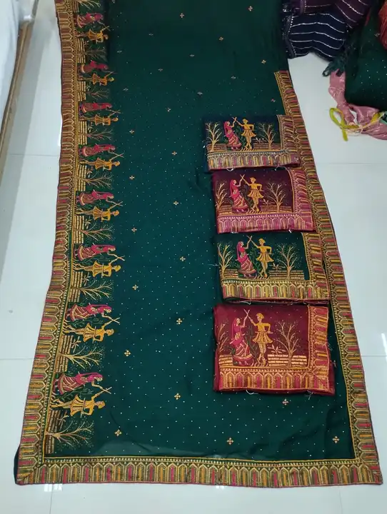 Vichitra bluming silk saree uploaded by business on 7/3/2023
