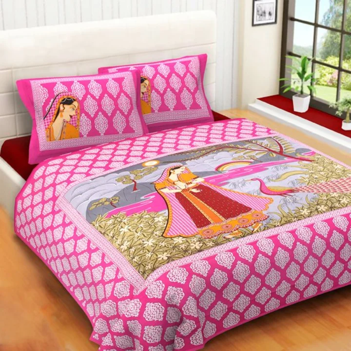 Double Bedsheets 1 bedsheets 2 Pillow cover  uploaded by A.A. FASHION POINT on 7/3/2023