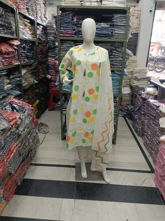 Royal Chicken  shiffli print kurti set uploaded by Chiranjiv on 7/3/2023