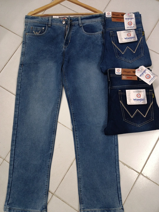 Strechable, comfort, fit blue jeans.   Size 28 to 34  uploaded by Krishna knitwears on 7/3/2023