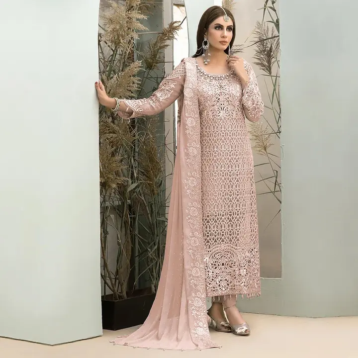 Women's Net Semi Stitched Pakistani Salwar Suit uploaded by PRUTHVI ENTERPRISES on 7/3/2023