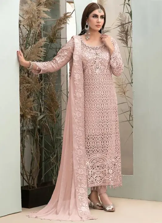 Women's Net Semi Stitched Pakistani Salwar Suit uploaded by PRUTHVI ENTERPRISES on 7/3/2023