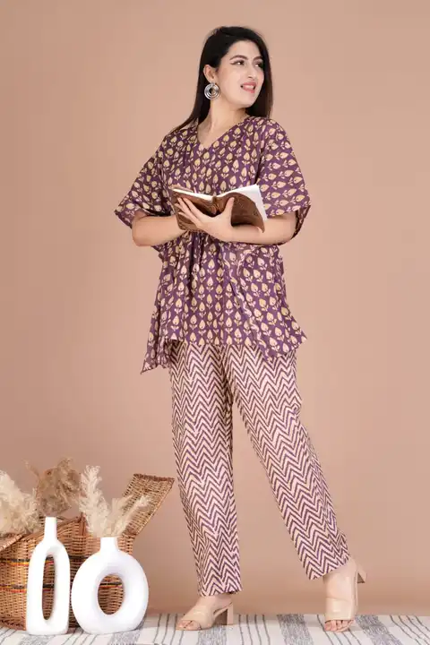 KAFTAN  CO-ORD  SET*  uploaded by Pink city creations  on 7/3/2023