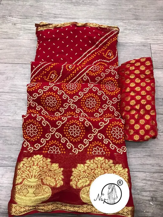 presents   rai bandej special  saree 

*beautiful color combination Saree for all ladies*

👉keep sh uploaded by Gotapatti manufacturer on 7/4/2023