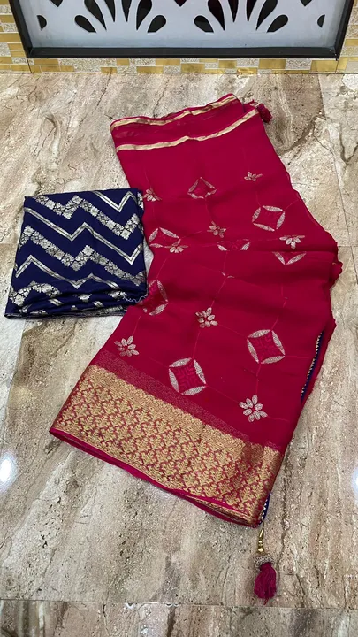 🦋new lounching 🦋

Beautiful party wear saree 

🌿original product 🌿

👌best quality fabric 👌

👉 uploaded by Gotapatti manufacturer on 7/4/2023