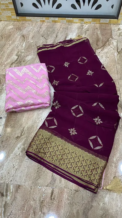🦋new lounching 🦋

Beautiful party wear saree 

🌿original product 🌿

👌best quality fabric 👌

👉 uploaded by Gotapatti manufacturer on 7/4/2023