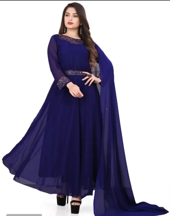 Attractive Georgette Gowns for Women uploaded by wholsale market on 7/4/2023