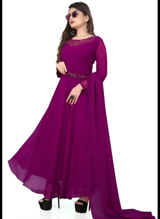 Attractive Georgette Gowns for Women uploaded by wholsale market on 7/4/2023